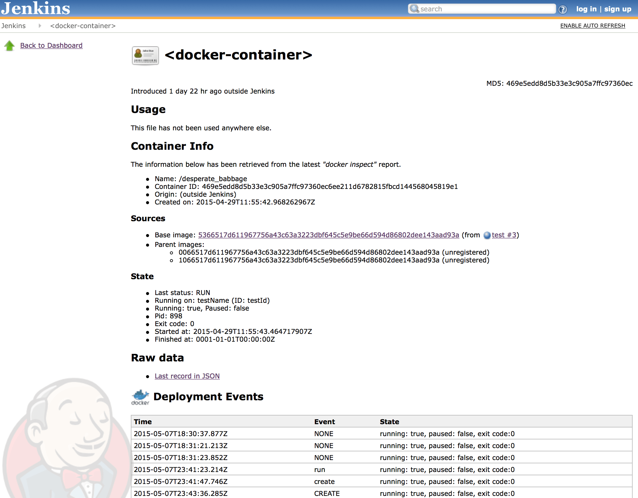 Docker Traceability Plugin