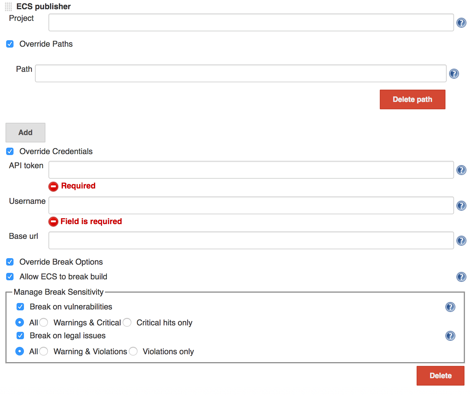 Jenkins ecspublisher Plugin