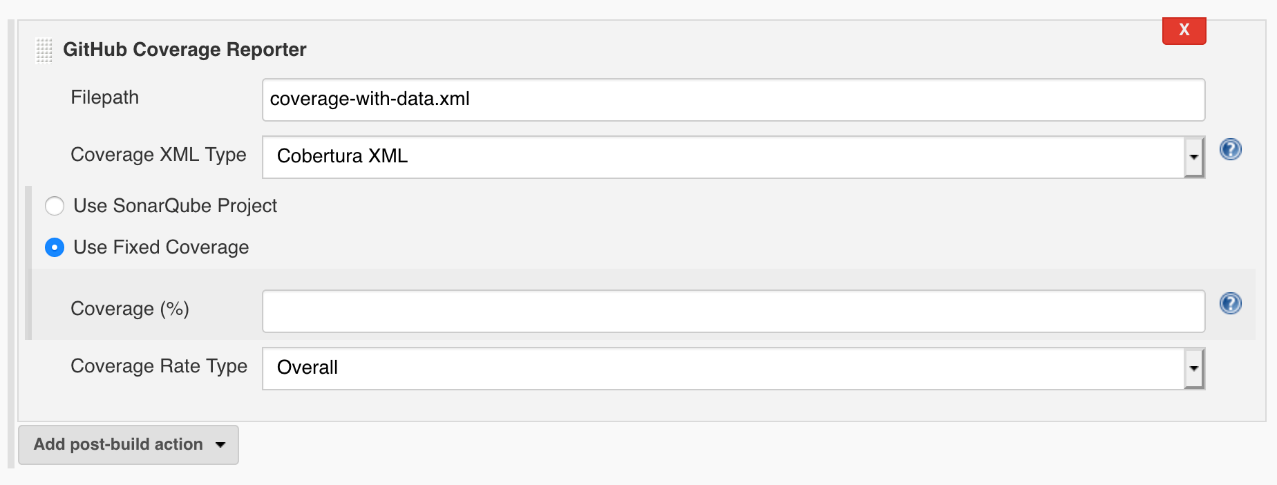 GitHub Coverage Reporter Jenkins plugin