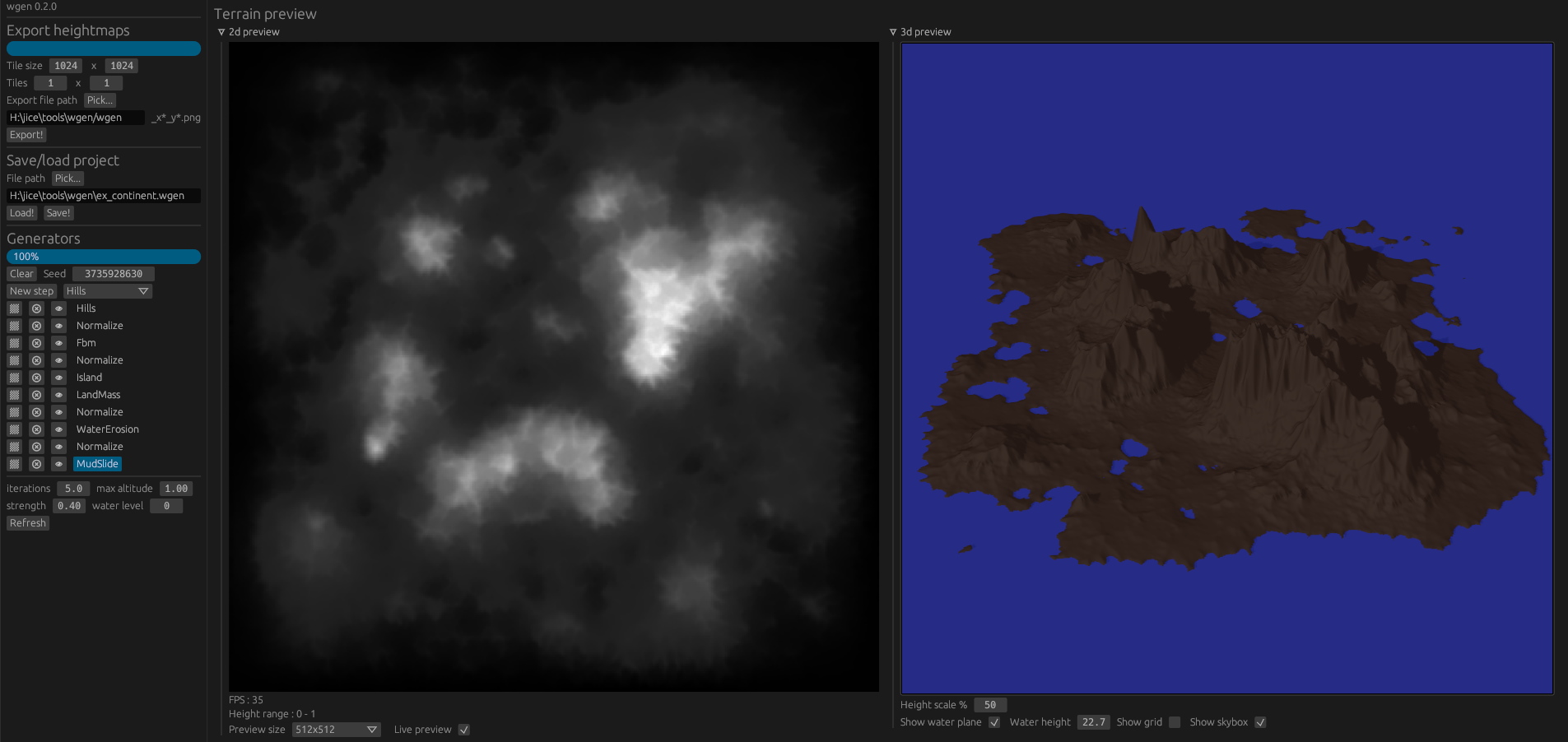 GitHub jicenospam/wgen Simple heightmap generator