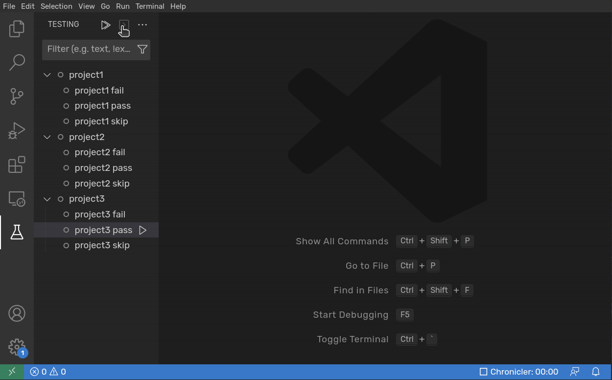 Extension Test API run results are not correctly updated when using