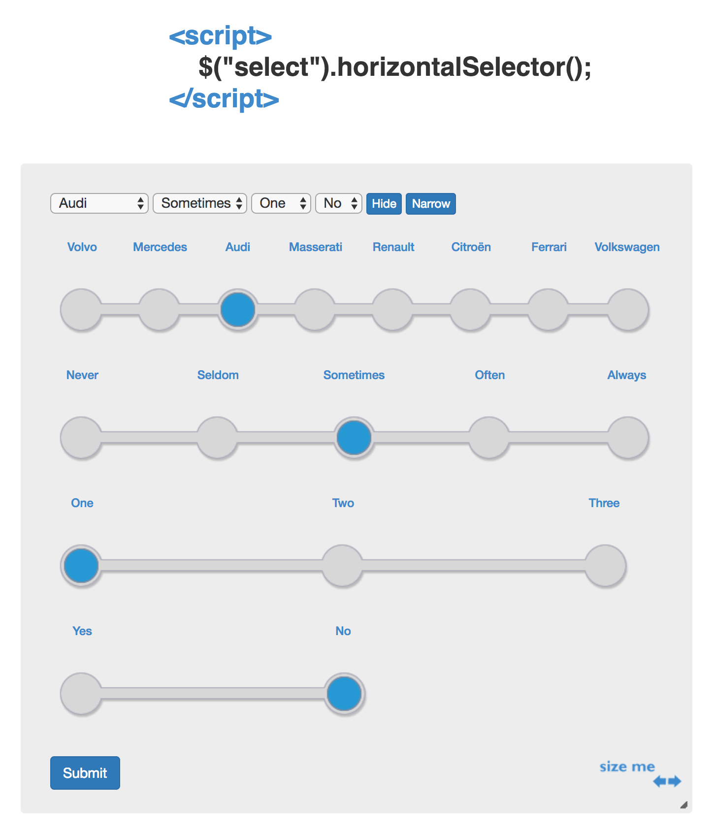 GitHub jorislive/bootstrap_horizontal_selector Bootstrap Horizontal
