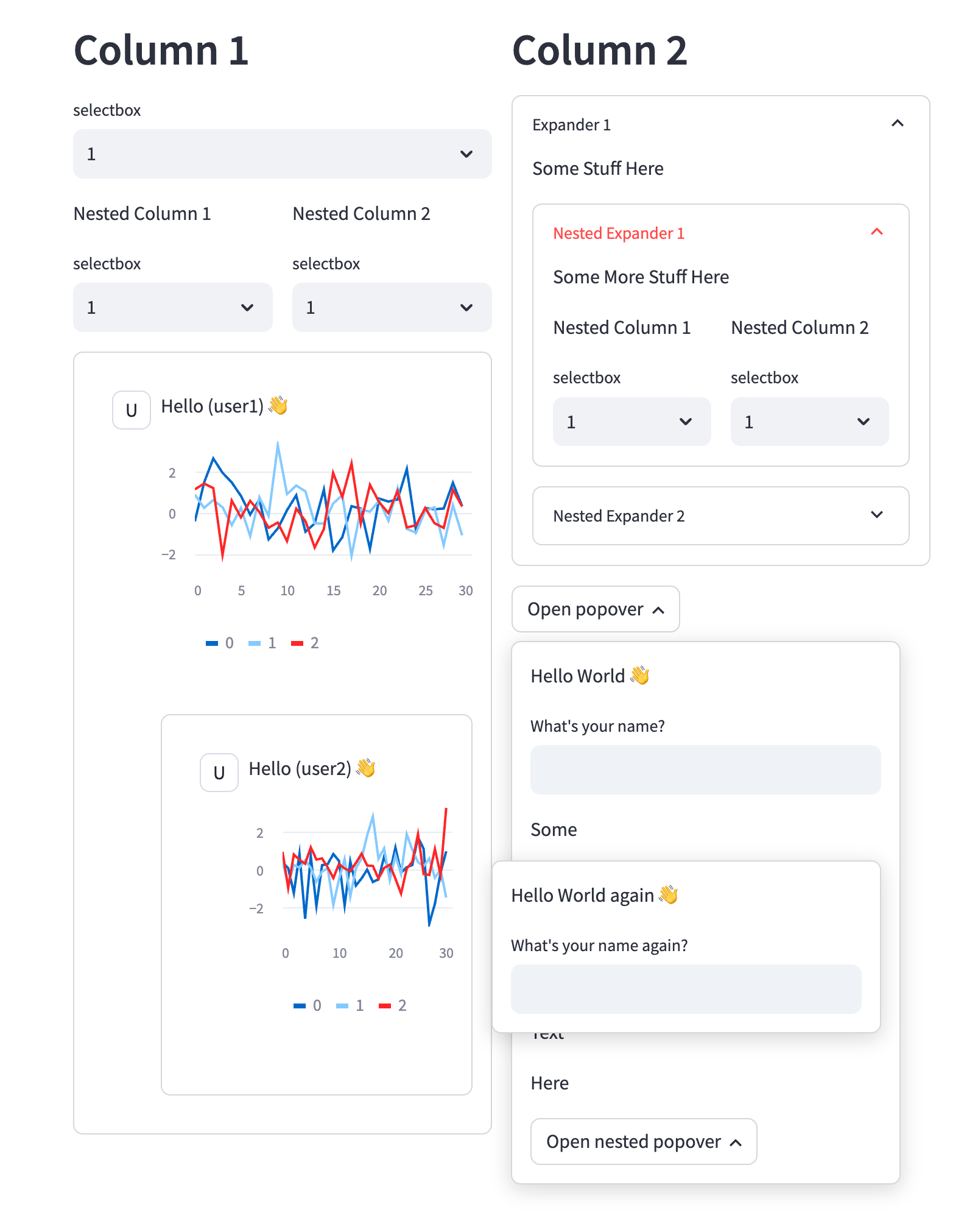 GitHub joy13975/streamlitnestedlayout Allows columns and expanders
