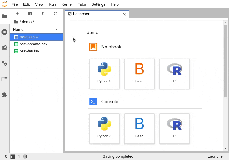 JupyterLab Spreadsheet Editor — jupyterlabcontrib 1.0.0 documentation