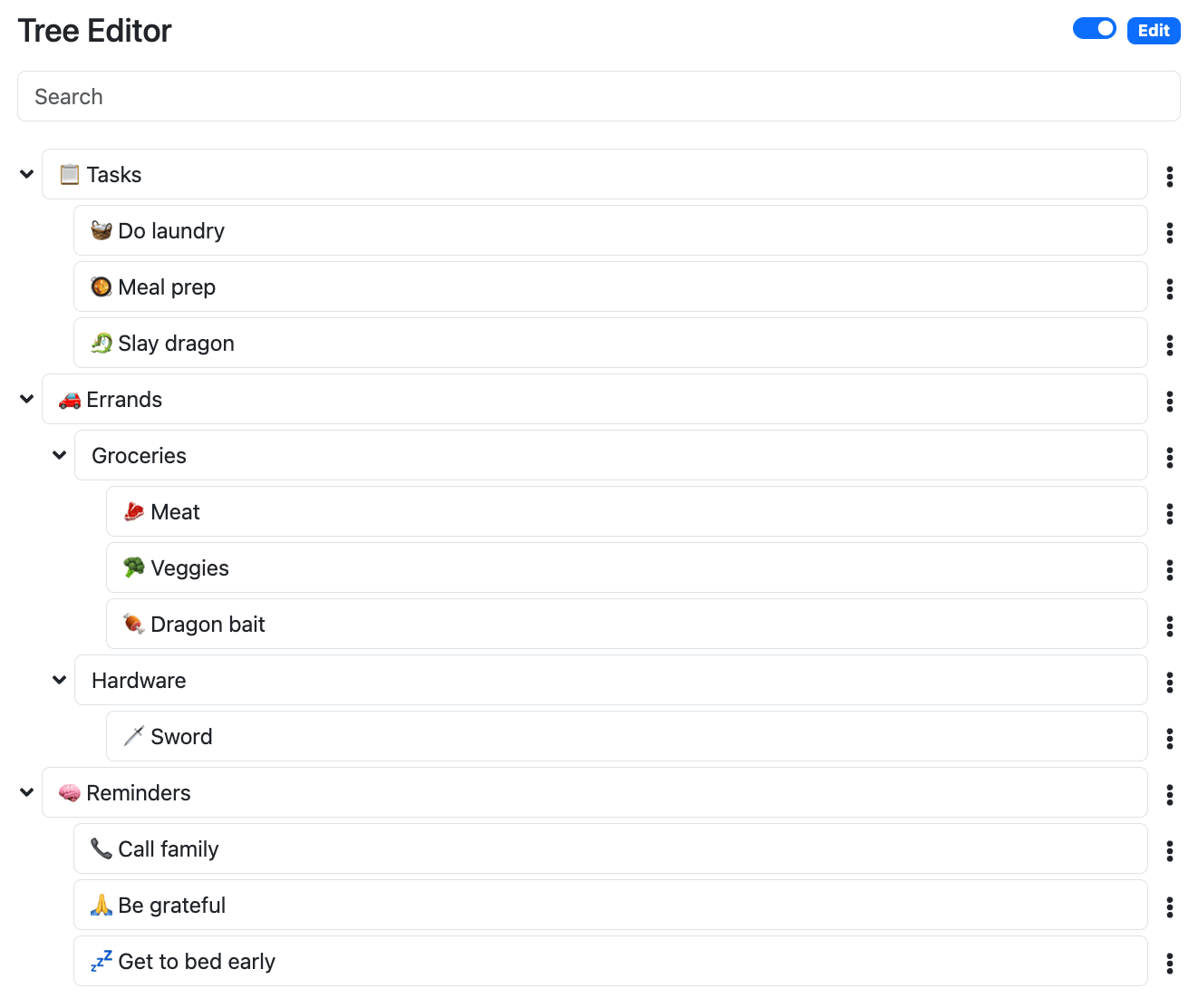ReactBootstrapTreeEditor Bootstrap Your Tree Data with React