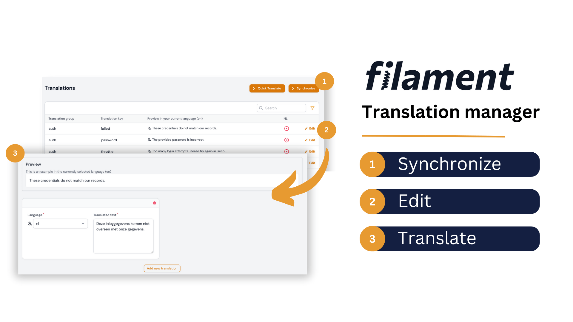 Translation Manager by Kenepa Filament