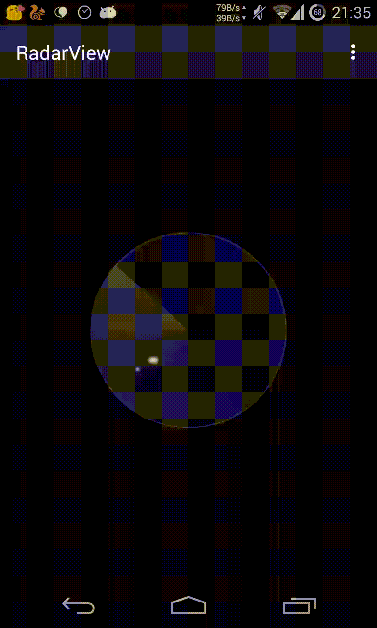 GitHub - kingideayou/RadarView: A custom view looks like a searching radar.