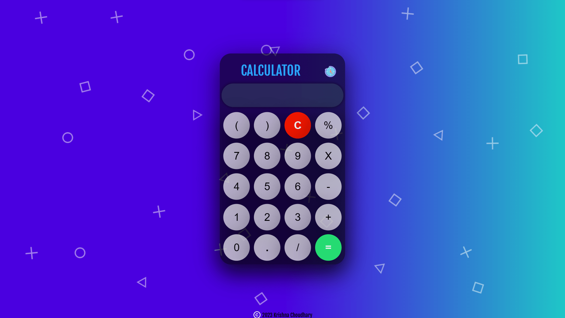 GitHub krishnak2c/BasicCalculator Calculator made with HTML , CSS