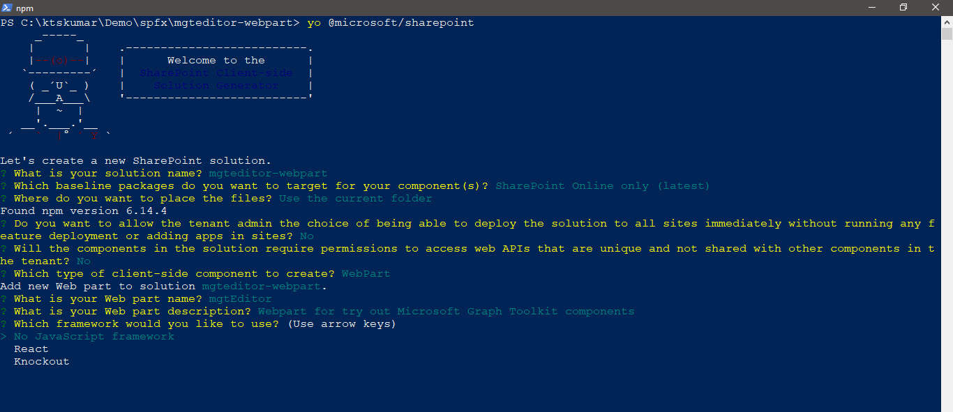 A SharePoint Framework webpart for Microsoft Graph Toolkit