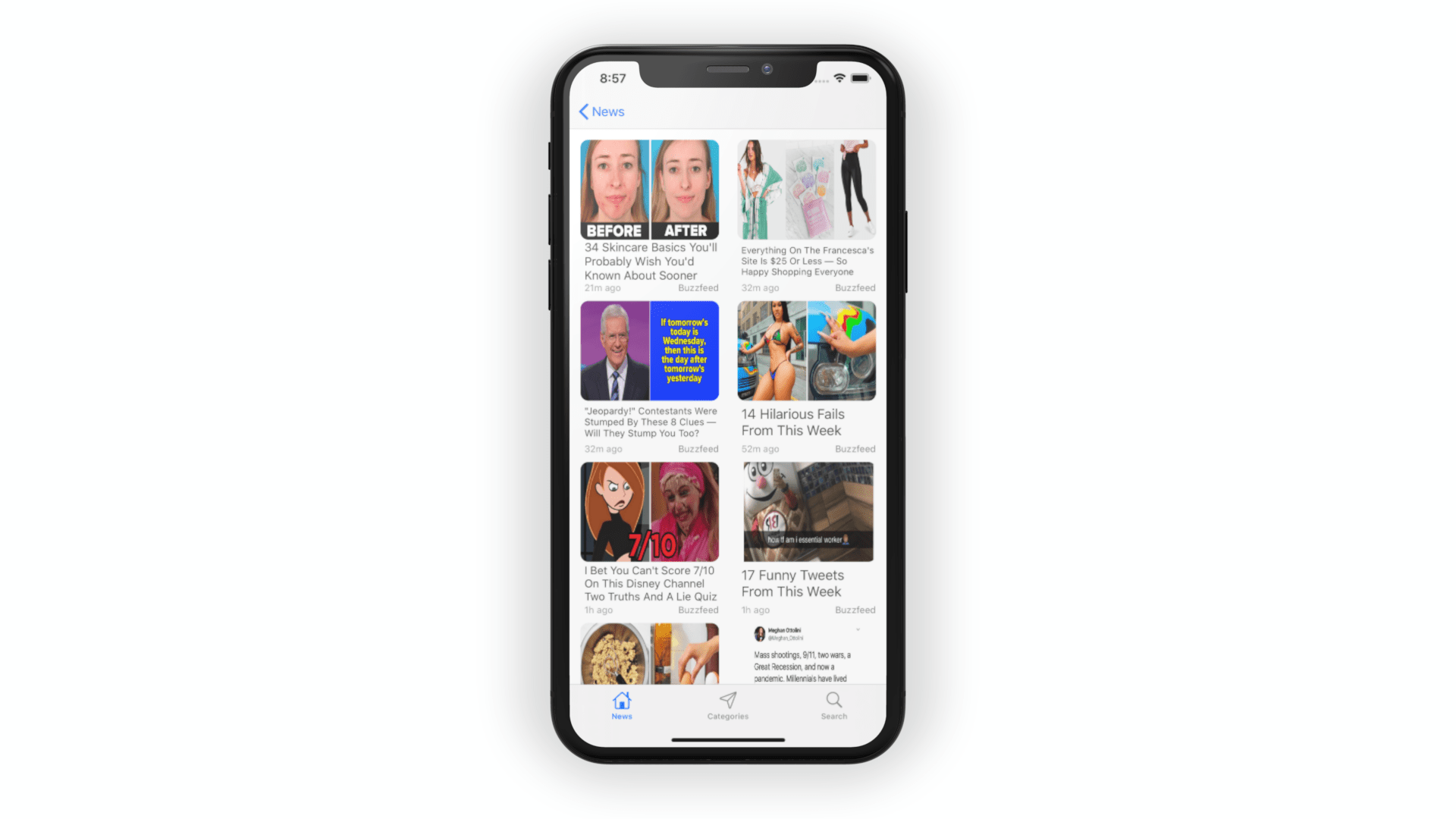 A news app with good looking user interface using swift
