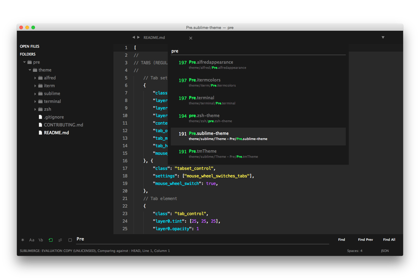 GitHub leandromatos/pretheme A simple and dark theme enough for