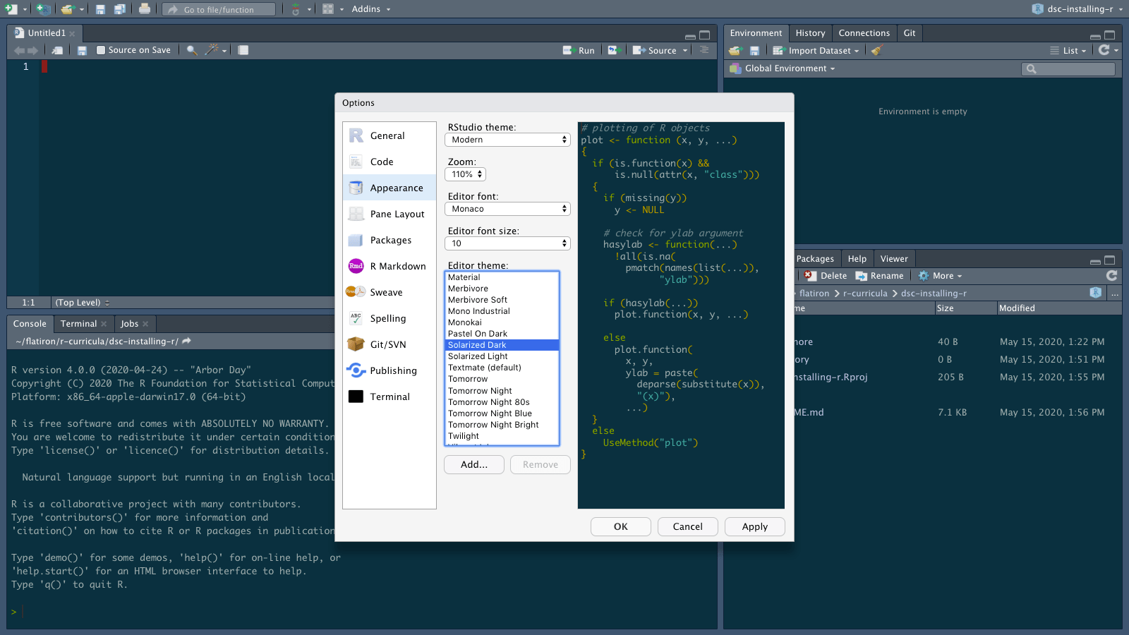 Running Rstudio And Setting Up Your Working Directory