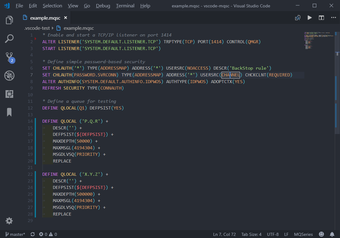 GitHub radekdeb/vscodemqsc1