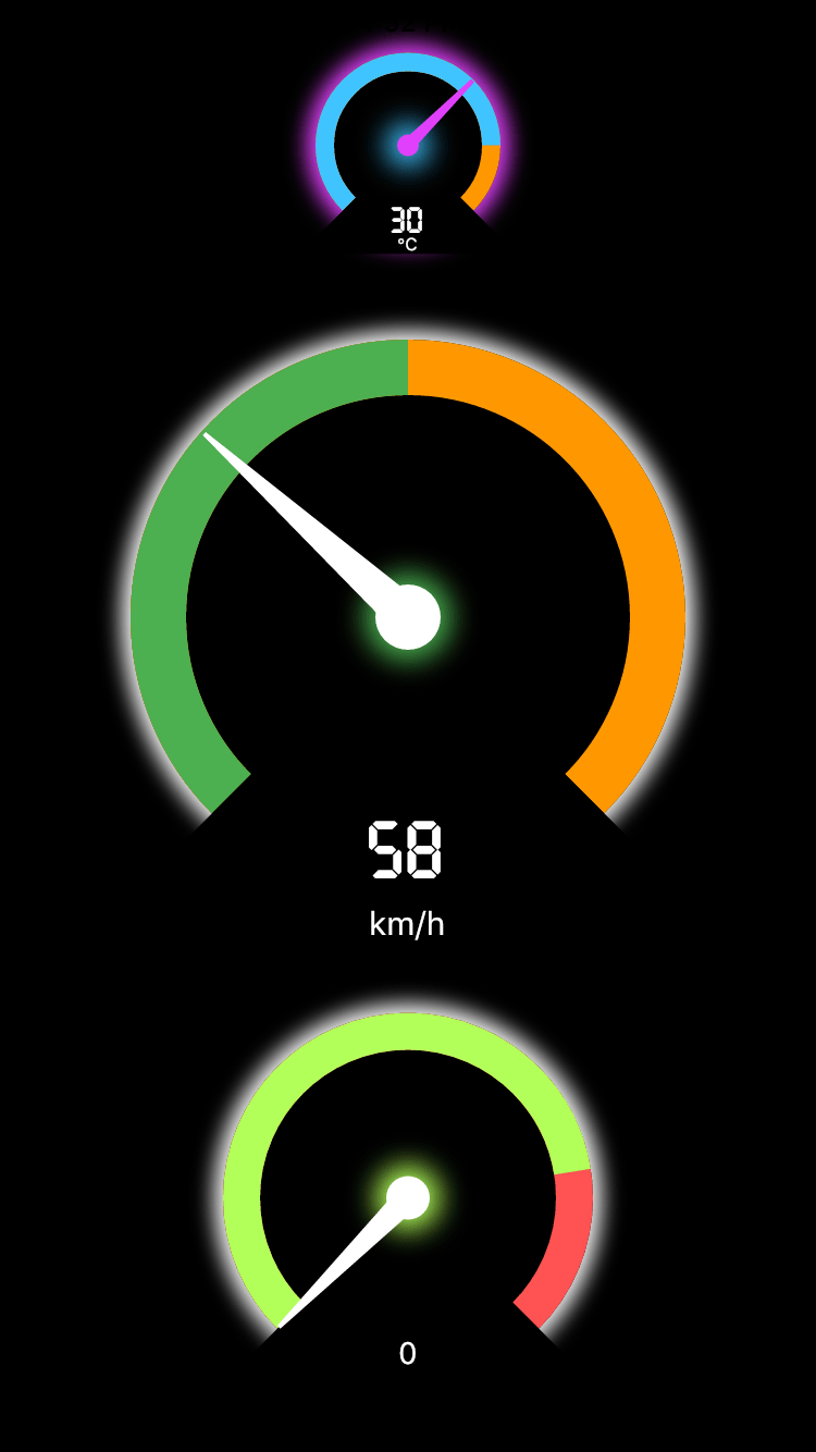 Flutter Speedometer Widget FlutterCore