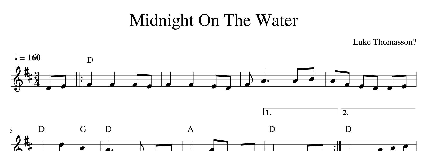 GitHub lucasgonze/midnightonthewater MuseScore Sheet music