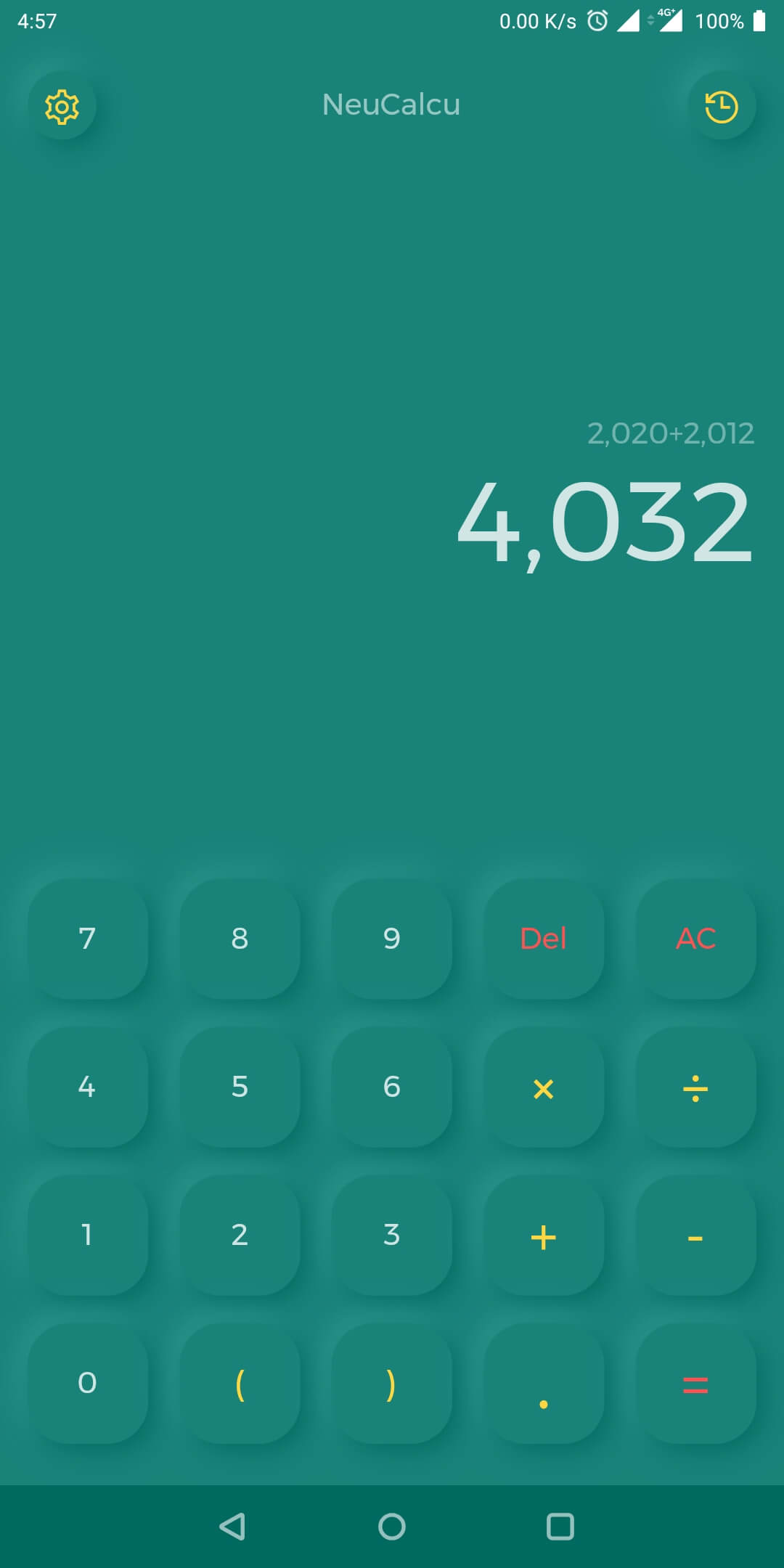 A Flutter calculator application that uses Neumorphic Design