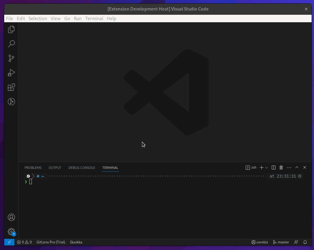 Extension to show account and workspace in VSCode Status Bar Share