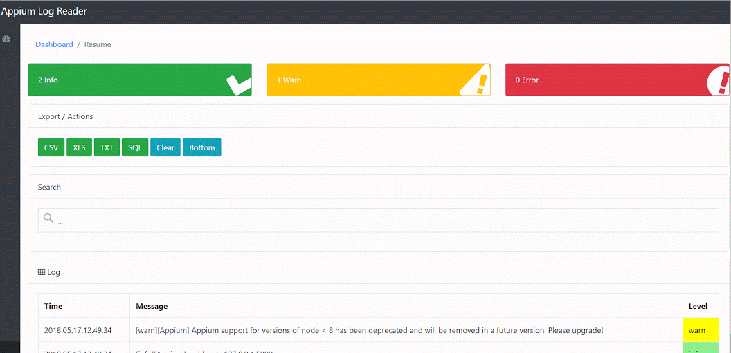 GitHub mobileboxlab/appiumlogreader Appium log reader is a simple