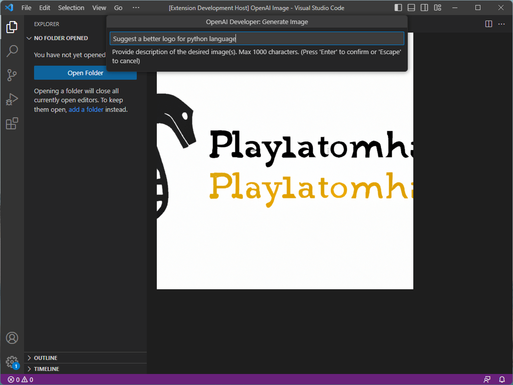 OpenAI Developer Visual Studio Marketplace