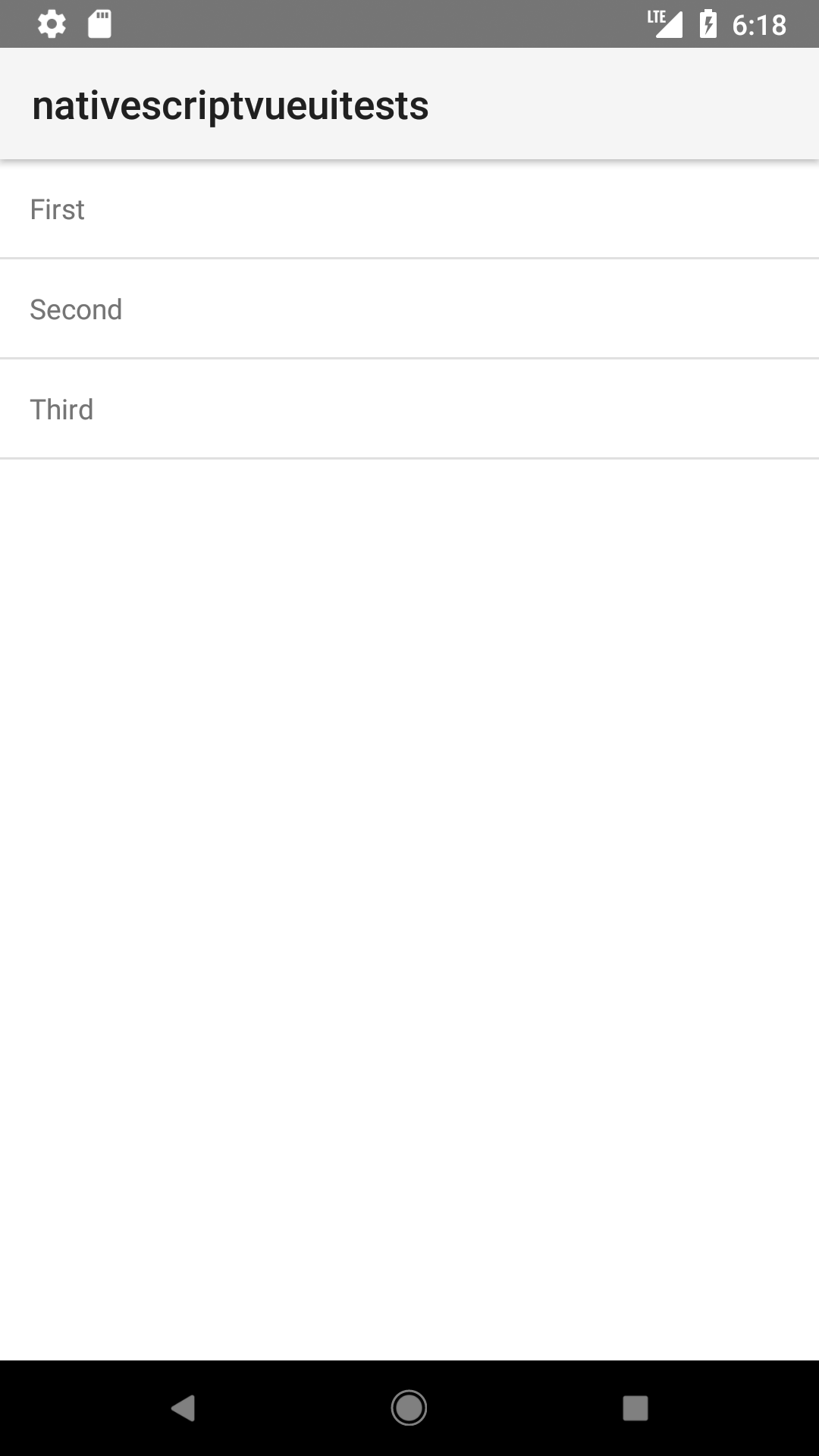 ListView NativeScriptVue