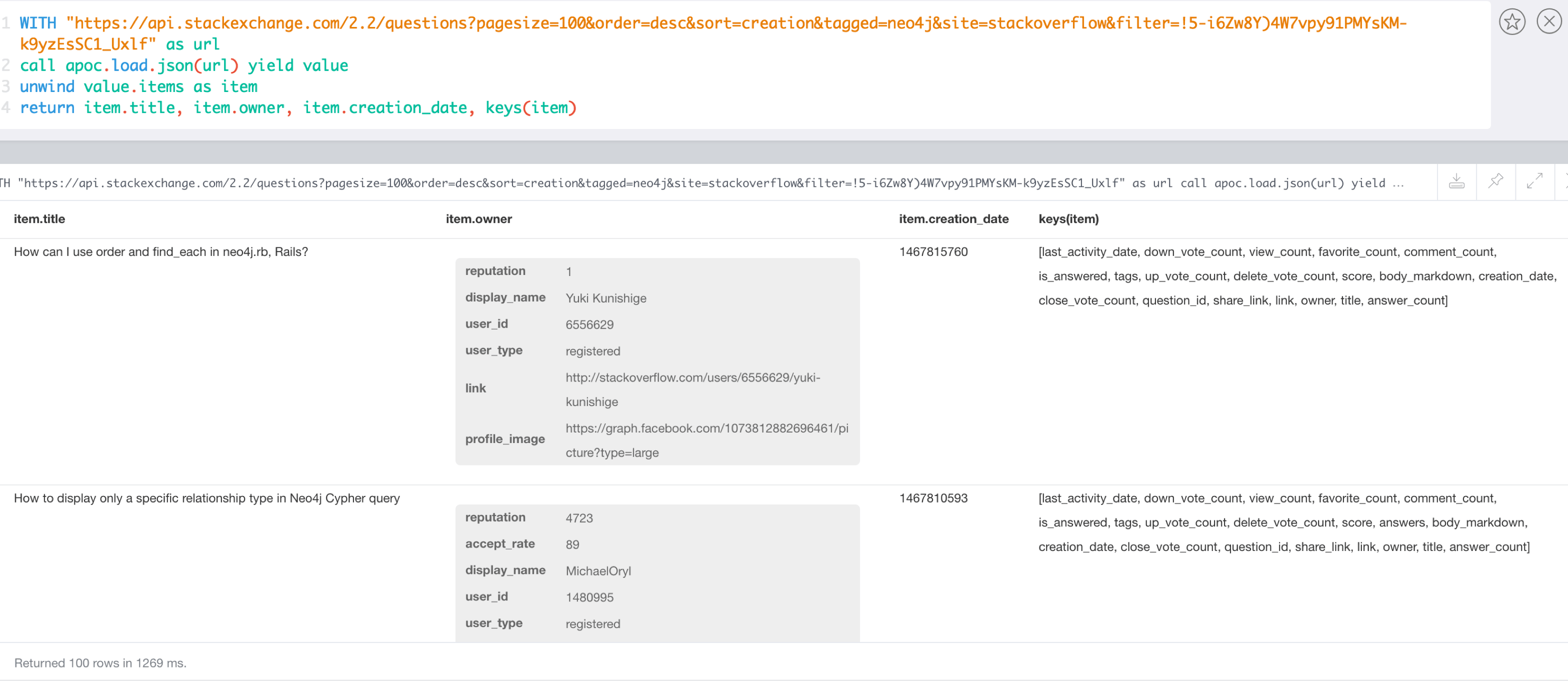 7.2. Load JSON Chapter 7. Export / Import