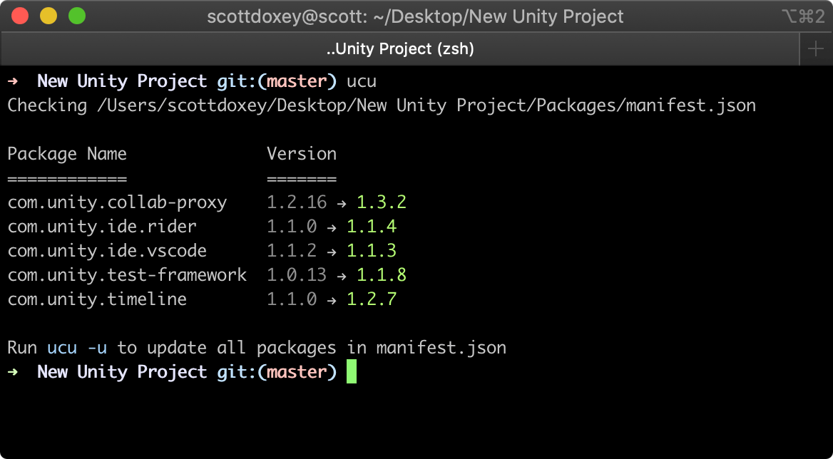 unitycheckupdates npm