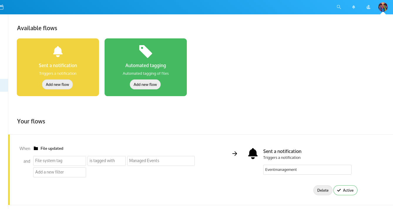 Flow Notifications - Apps - App Store - Nextcloud