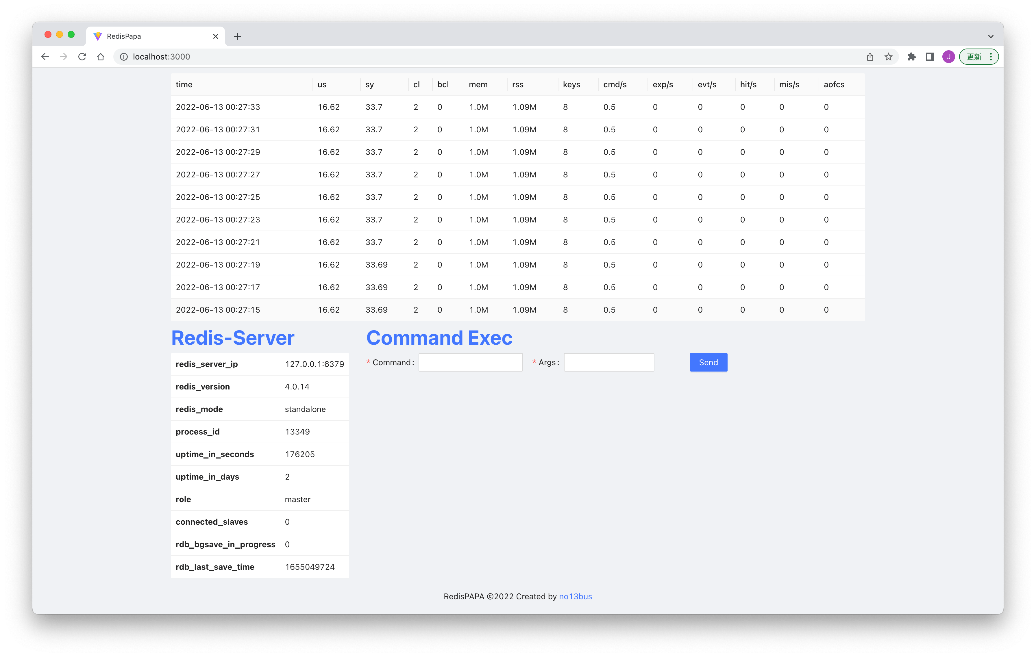GitHub no13bus/redispapa another redis monitor by using flask, react