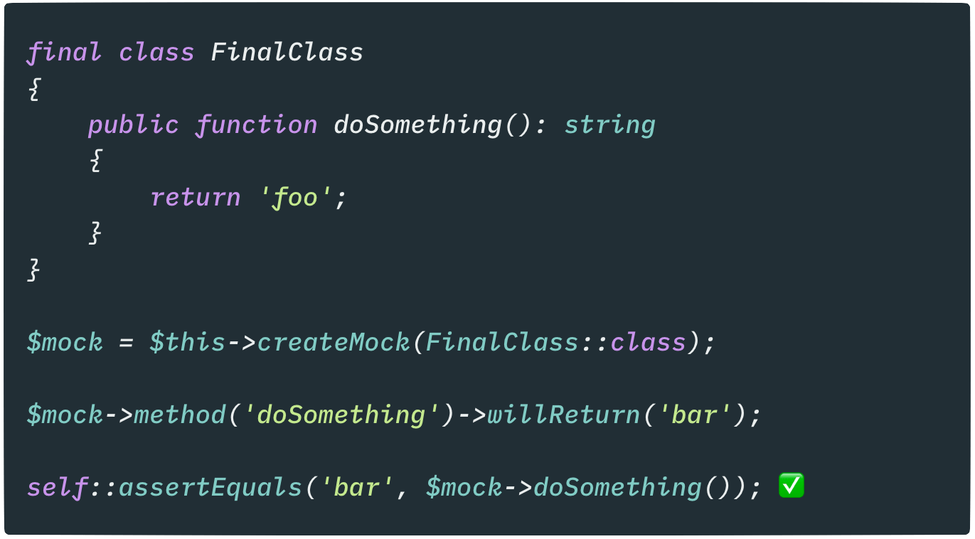 GitHub nunomaduro/mockfinalclasses 🏄‍♂️ Allows mocking final