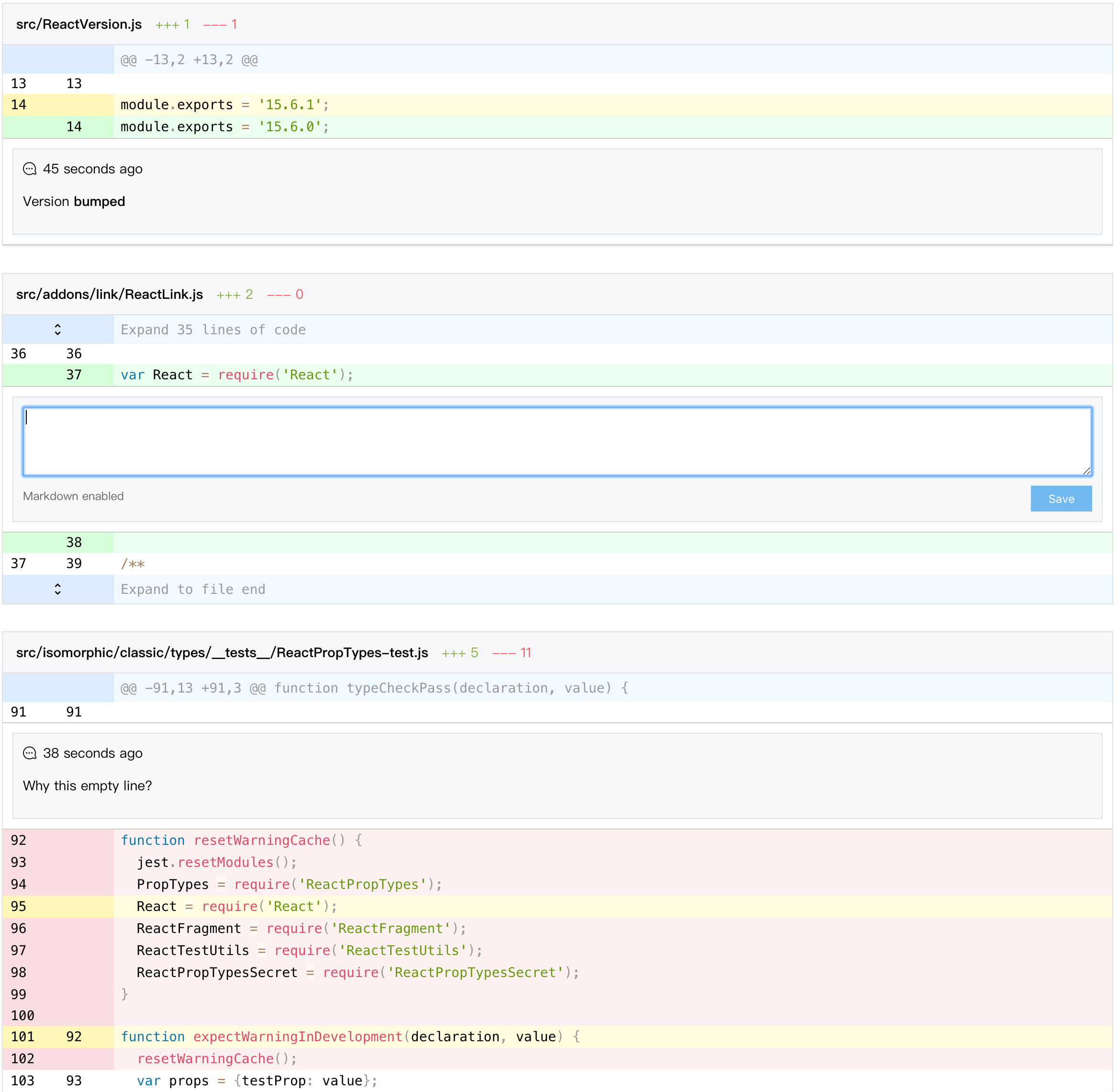 A git diff component to consume the git unified diff output