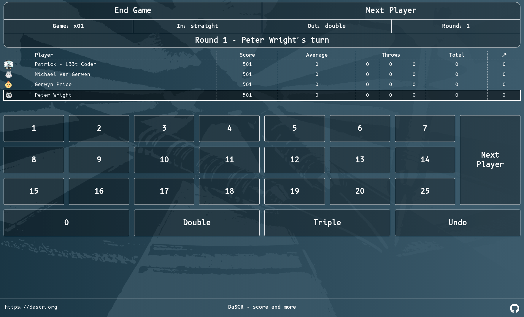 Scoreboard successor of dartomat3000. Darts games score keeping App