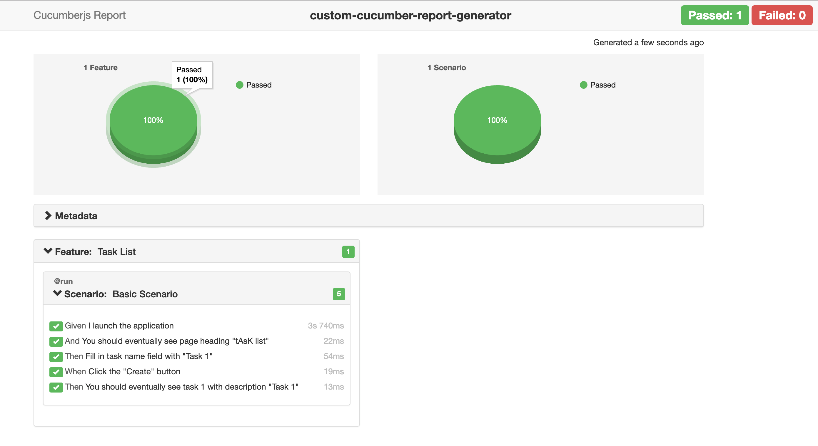 customcucumberreportgenerator npm
