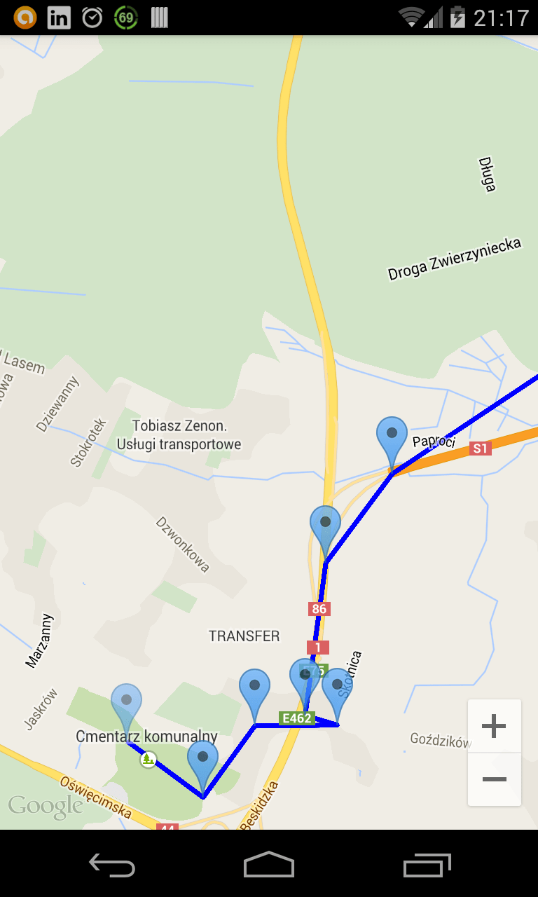 RouteDrawer Sample Code and Directory of libraries for Android