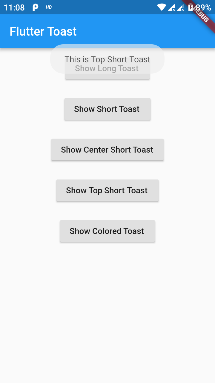 Toast Flutter FlutterCore