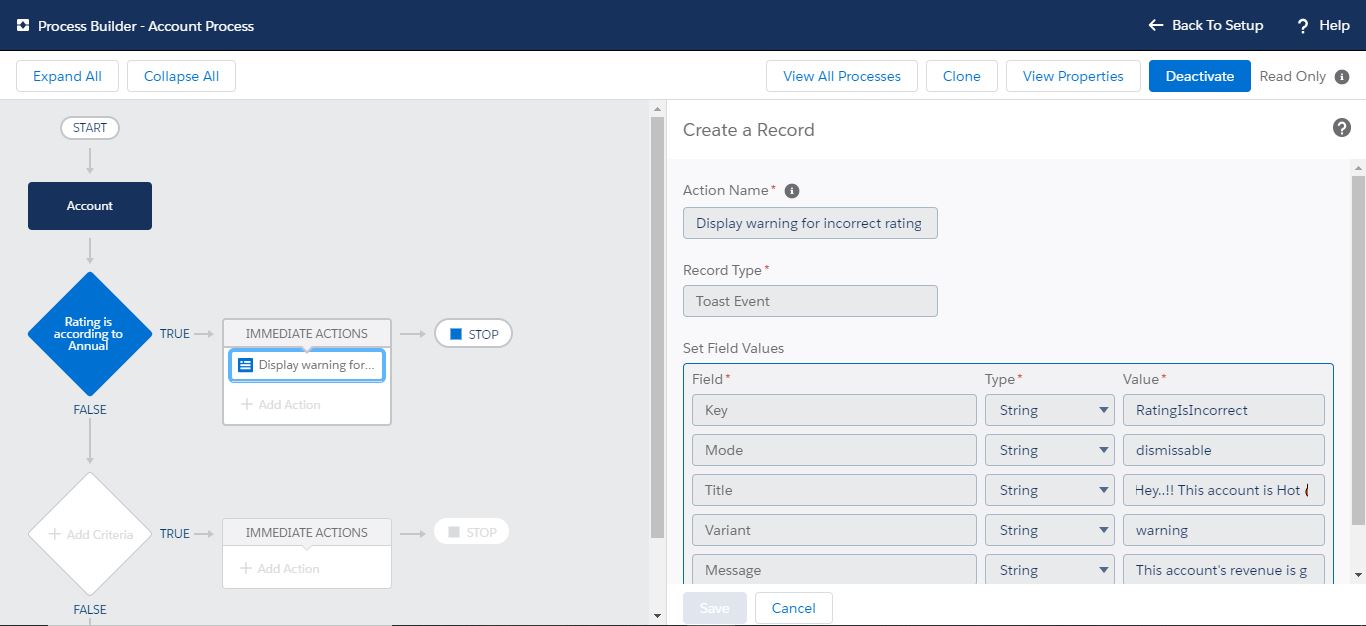 How to display warnings in Salesforce ? an AwesomeAdmin using