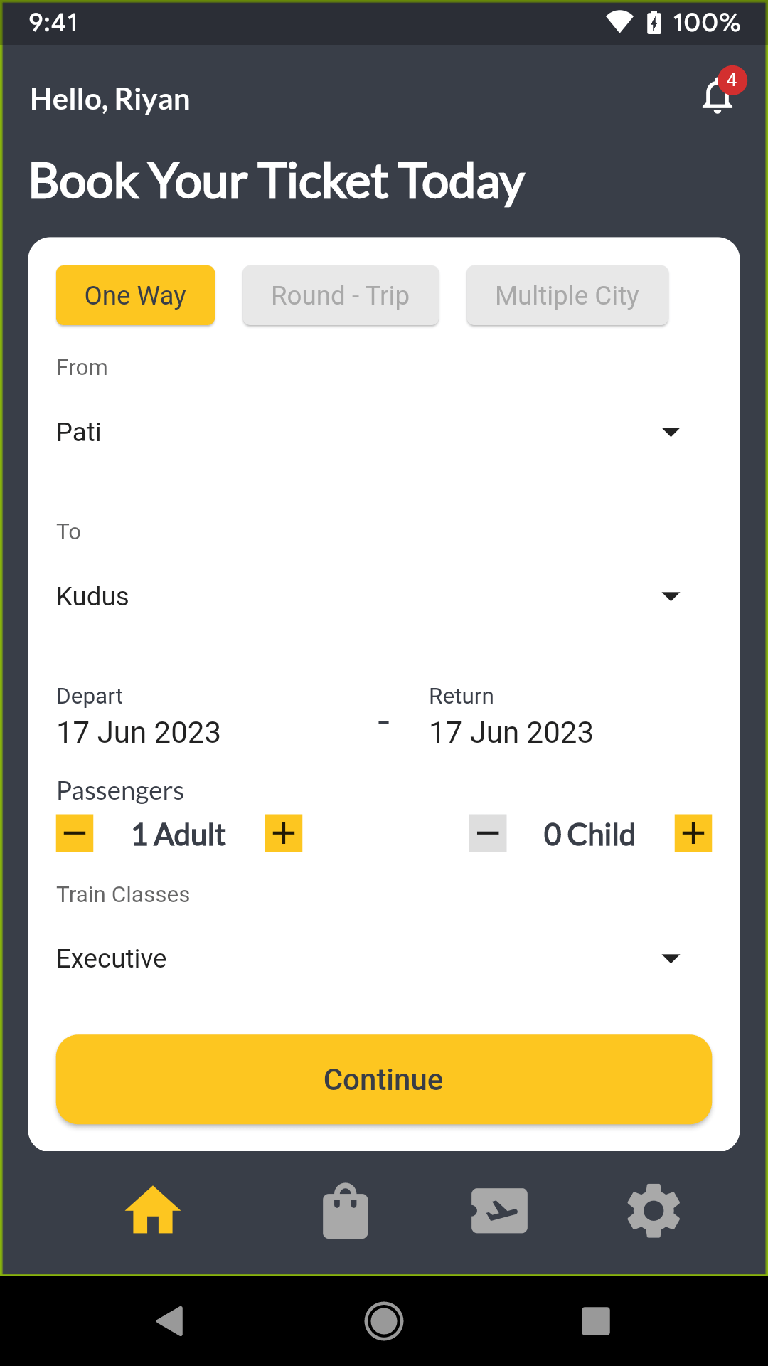 Slicing UI Train Ticket Booking with Flutter