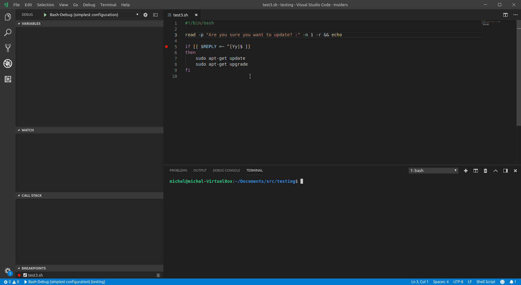 vscodebashdebug Bash shell debugger extension for VSCode (based on