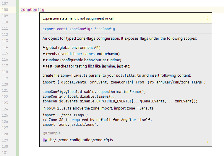How to set up zone flags RxAngular