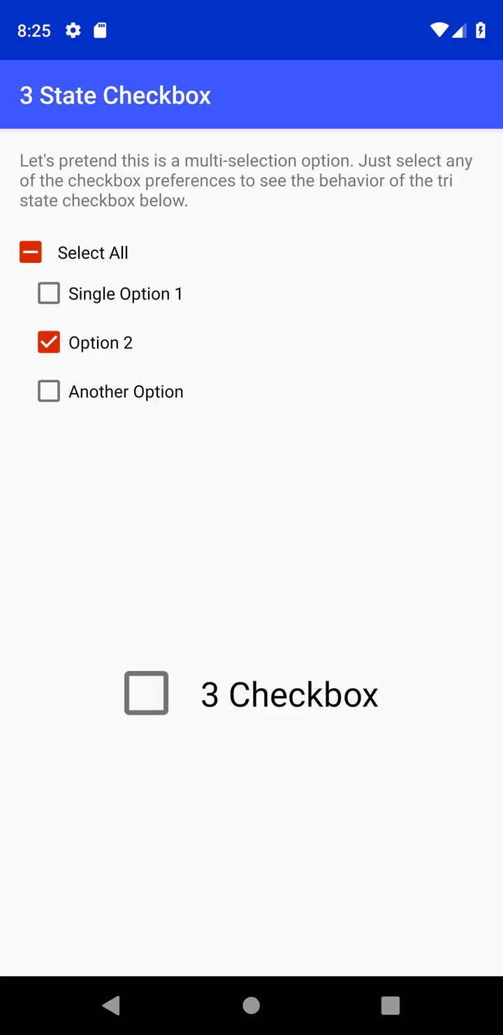 TriStateCheckbox 3 State Checkbox for androi codeKK AndroidOpen