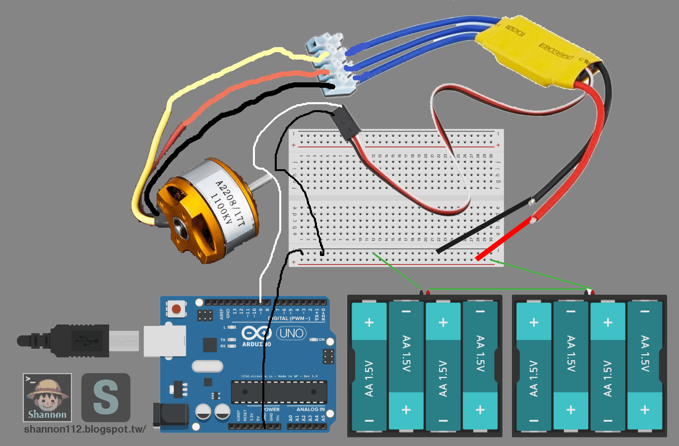 GitHub shannon112/arduino_ESCandBLDC This code can initialize the ESC
