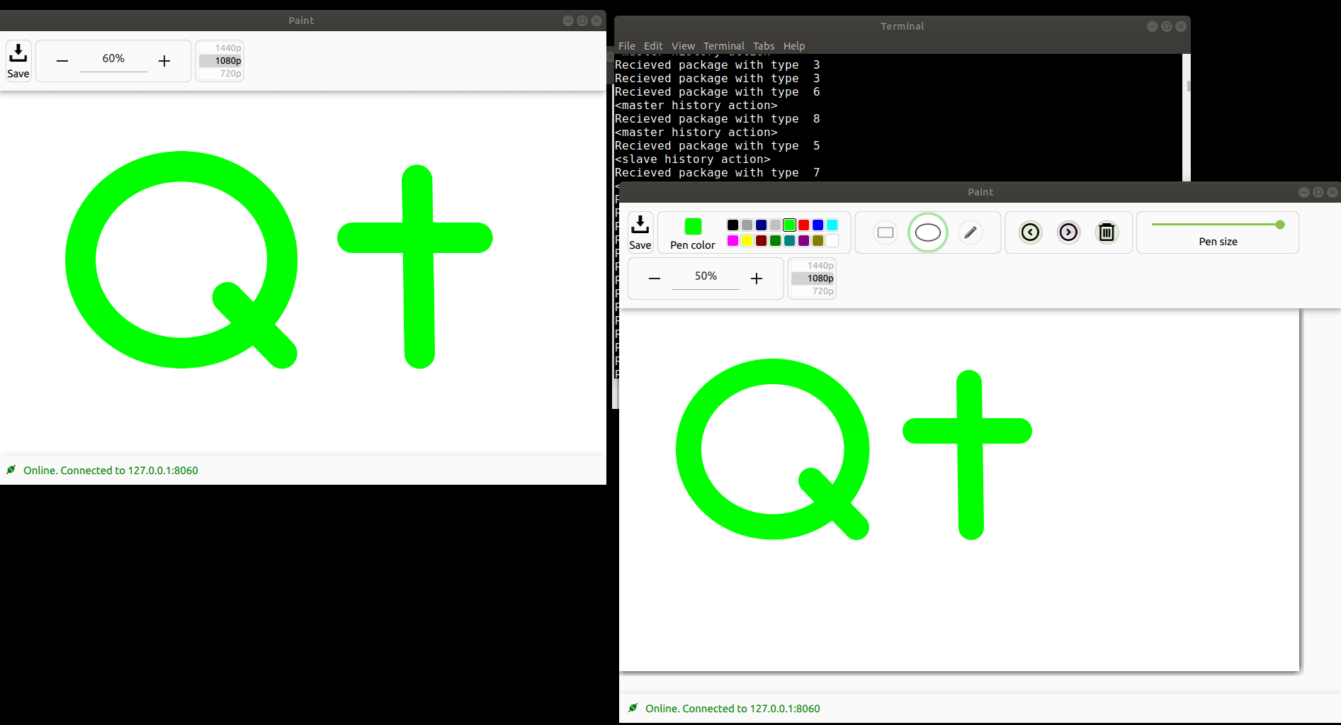 GitHub smay1613/QtPaint Qt network paint application with QML