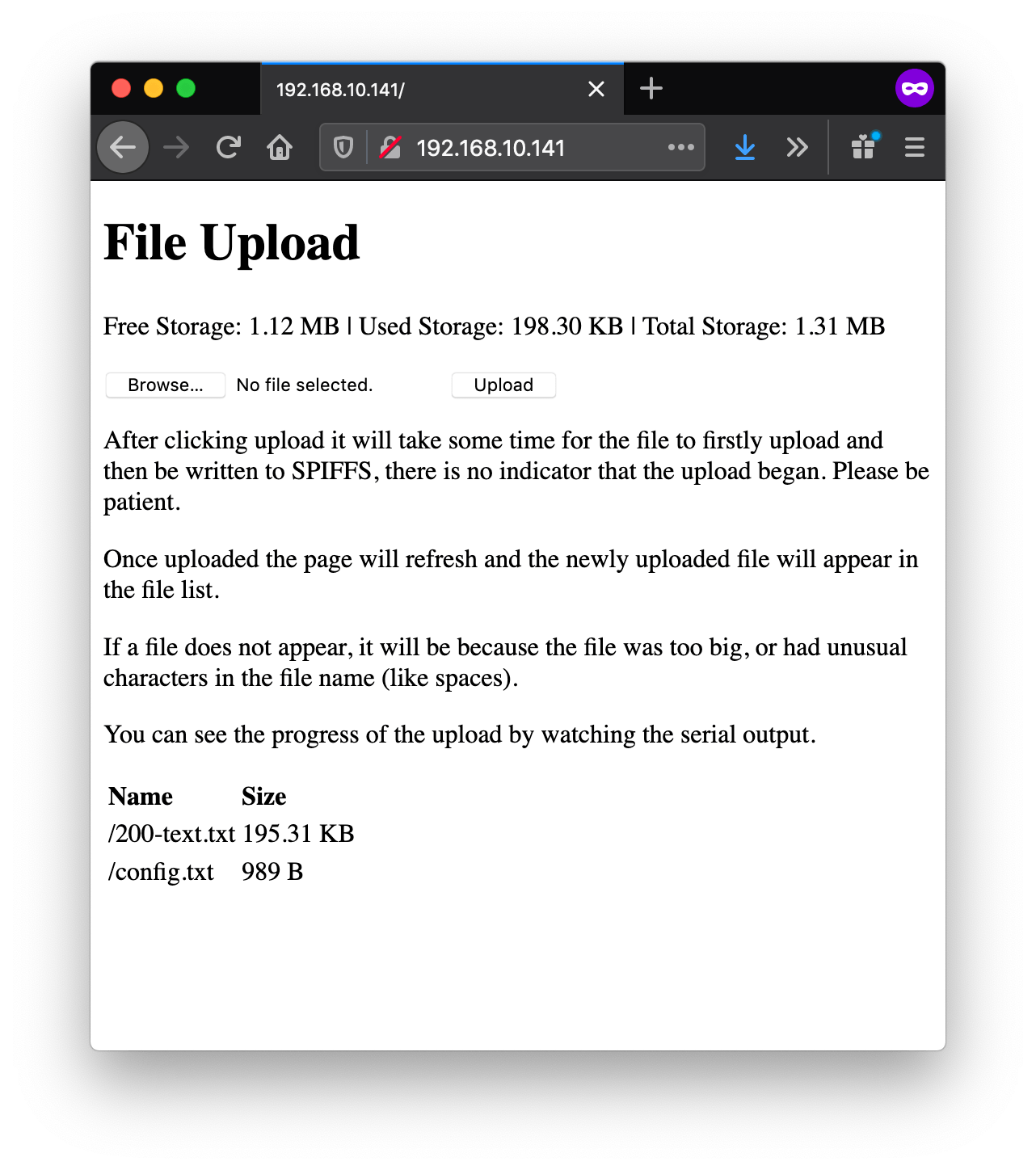 GitHub smford/esp32asyncwebserverfileuploadexample Examples of
