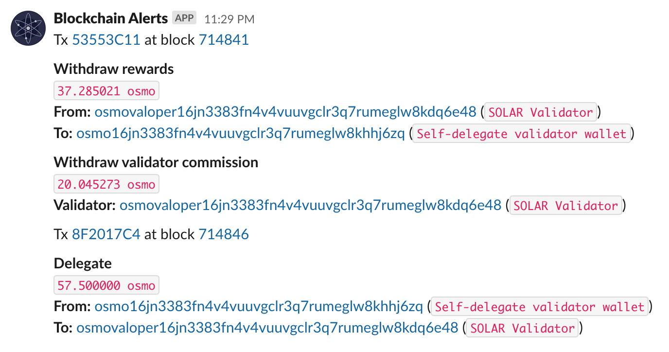 GitHub solarlabsteam/cosmostransactionsbot Tool to notify about