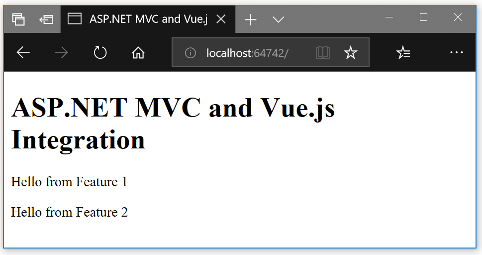 Vue.js Mvc Intergration