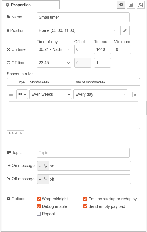 noderedsmalltimer (node) NodeRED