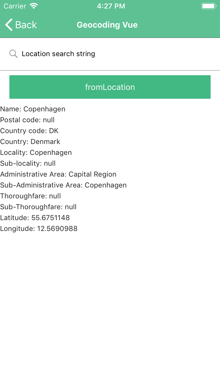 nativescriptgeocoding NativeScript Plugins