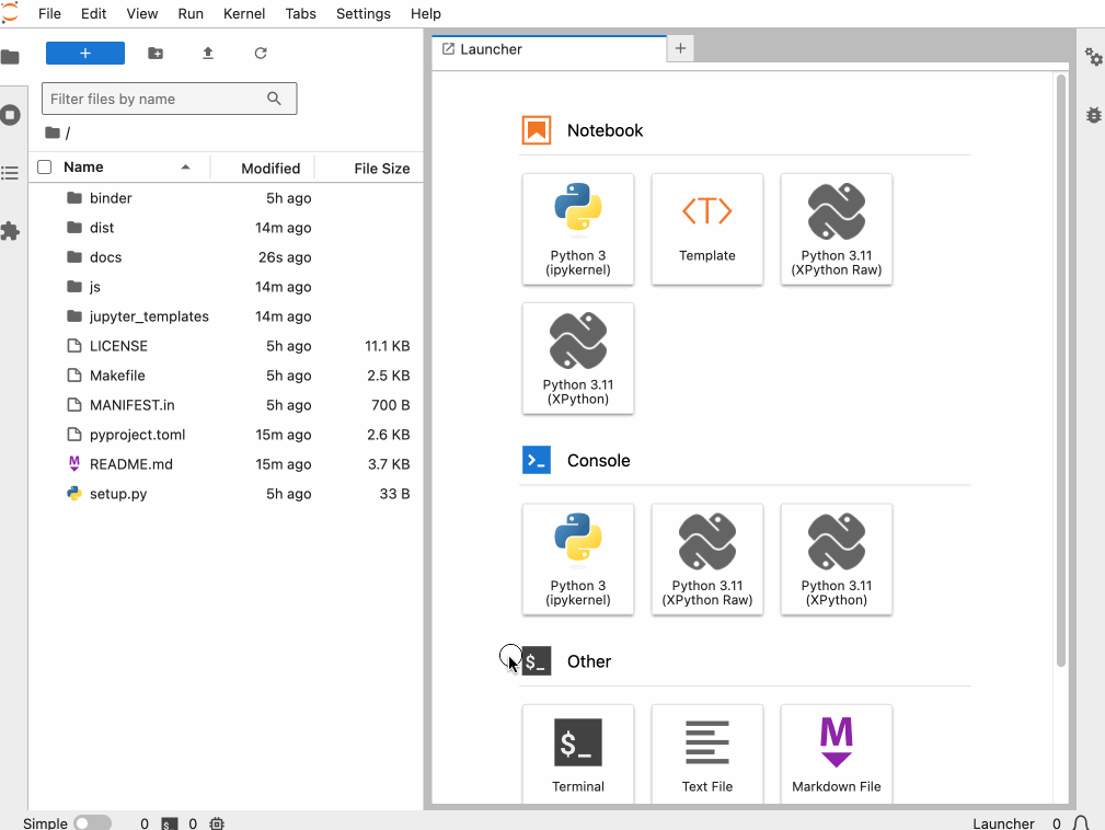 GitHub timkpaine/jupytertemplates Support for notebook templates in