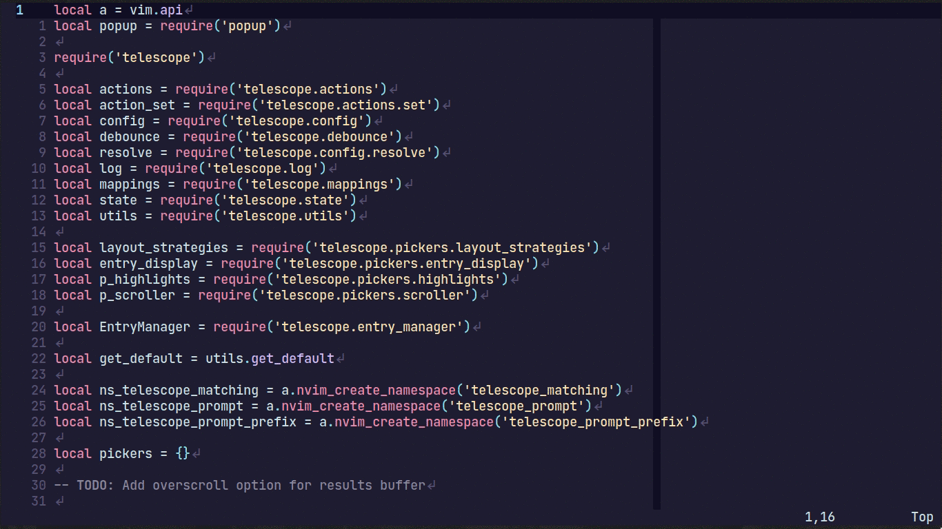 Showcase nvimtelescope/telescope.nvim GitHub Wiki