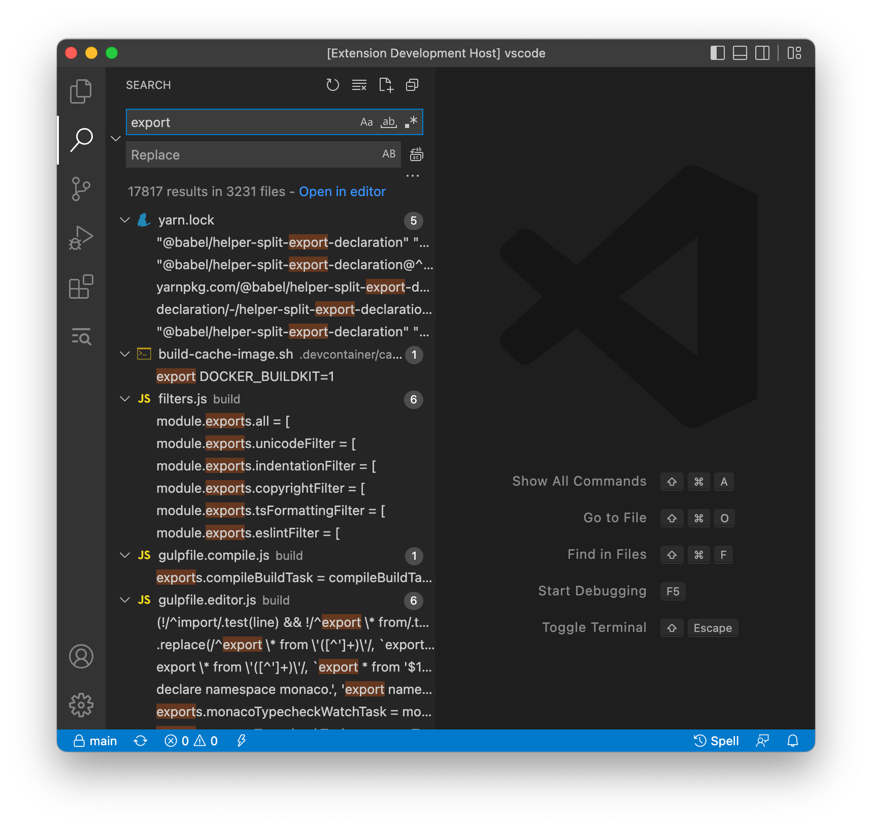 Vscode Search Tree