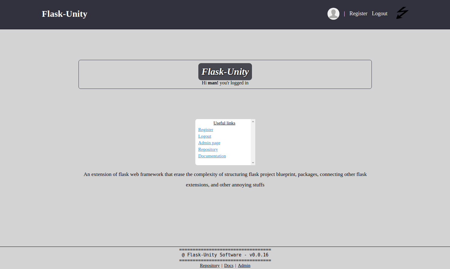 GitHub usmanmusa1920/flaskunity An extension of flask web framework
